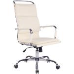 Beige Ergonomische Bürostühle & orthopädische Bürostühle  aus Kunstleder höhenverstellbar Breite 50-100cm, Höhe 100-150cm, Tiefe 50-100cm 