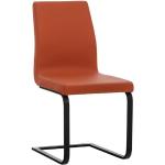 Orange Esszimmerstühle ohne Armlehne matt aus Kunstleder gepolstert Breite 0-50cm, Höhe 50-100cm, Tiefe 0-50cm 