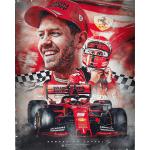 TPFLiving Poster Leinwand / Formel 1 - Rennfahrer - Formel 1 Piloten - Sebastian Vettel / Verschiedene Größen - OHNE Rahmen - Modell 32 - 60x90cm