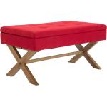 Rote Gesteppte Schuhbänke & Sitzbänke Flur mit Stauraum Breite 50-100cm, Höhe 50-100cm, Tiefe 50-100cm 