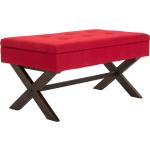 Rote Gesteppte Antike Schuhbänke & Sitzbänke Flur mit Stauraum Breite 50-100cm, Höhe 50-100cm, Tiefe 50-100cm 