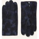 Reduzierte Dunkelblaue Gefütterte Handschuhe aus Glattleder für Herren Größe 9.5 für den für den Winter 