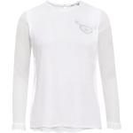 Weiße Hangowear Stehkragen T-Shirts mit Knopf aus Seide für Damen Größe XXL 