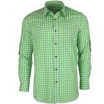 Grüne Karo Fuchs Trachtenmoden Trachtenhemden mit Fuchs-Motiv mit Knopf für Herren Größe 3 XL 