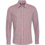 Karo Almsach Trachtenhemden mit Knopf aus Baumwolle enganliegend für Herren Größe S für den für den Frühling 