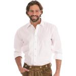 Weiße Langärmelige Almsach Stehkragen Stehkragenhemden mit Knopf aus Baumwolle für Herren Größe 4 XL für den für den Frühling 