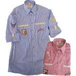 Blaue Bestickte OS TRACHTEN Trachtenhemden aus Baumwolle für Herren Größe M 