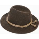 Anthrazitfarbene Trachtenhüte aus Wolle 58 für Herren Größe XL 