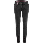 Dunkelgraue Bestickte Hangowear Jeans mit Stickerei aus Denim für Damen Größe S 