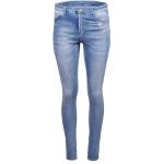 Blaue Bestickte Jeans mit Stickerei aus Baumwolle für Damen Größe XS 
