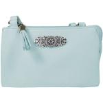 Hellblaue Trachtentaschen & Dirndltaschen mit Reißverschluss aus Kunstleder für Damen Klein 