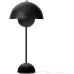Schwarze Minimalistische Designer Tischlampen matt aus Metall E27 