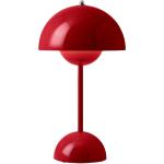 Rote Minimalistische Designer Tischlampen aus Metall 