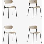 Reduzierte Moderne &tradition Designer Stühle lackiert aus Eiche stapelbar Breite 50-100cm, Höhe 0-50cm, Tiefe 0-50cm 4-teilig 