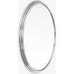 Reduzierte Silberne Art Deco Runde Runde Spiegel 46 cm aus Chrom 