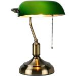 Grüne Antike Nachttischlampen & Nachttischleuchten aus Glas E27 
