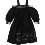 Reduzierte Schwarze Langärmelige MONNALISA Kinderträgerkleider aus Baumwolle für Mädchen 