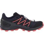 Schwarze Trailrunning Schuhe mit Schnürsenkel aus Gummi leicht Größe 39 