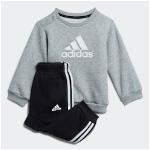 Trainingsanzug ADIDAS SPORTSWEAR "I BOS LOGO JOG" grau (medium grey heather, white) Kinder Sportanzüge Jogginganzüge