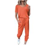 Orange Elegante Damenhausanzüge & Damenfreizeitanzüge aus Polyester Größe L Große Größen für den für den Sommer 