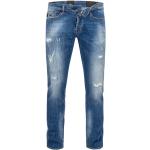 Reduzierte Blaue Bestickte Ripped Jeans & Zerrissene Jeans aus Baumwolle für Herren 