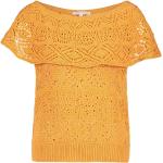 Reduzierte Orange Unifarbene Tramontana Strickshirts mit Volants für Damen Größe M 