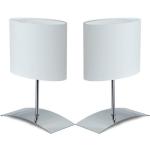 Weiße Trango Ovale Nachttischlampen & Nachttischleuchten aus Textil E14 