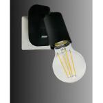 Schwarze Trango LED Steckdosenleuchten matt aus Metall schwenkbar E27 