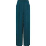 Blaue Casual Atmungsaktive Tranquillo Bio Nachhaltige Bundfaltenhosen für Damen Größe S 