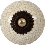 Cremefarbene Tranquillo Nachhaltige Runde Möbelknöpfe & Möbelknäufe aus Keramik 