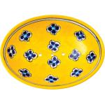 Blaue Tranquillo Nachhaltige Ovale Seifenschalen & Seifenablagen aus Keramik 