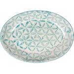 Blaue Retro Ovale Seifenschalen & Seifenablagen aus Keramik 