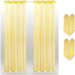 Gelbe Unifarbene Schlaufenschals & Ösenschals aus Voile transparent 2-teilig 