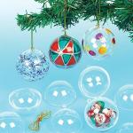 Bunte Baker Ross Runde Transparente Weihnachtskugeln aus Kunststoff zum Hängen 12-teilig 