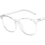 Weiße Runde Brillenfassungen aus Kunststoff für Damen 