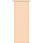 Transparenter Flächenvorhang Voile 60x245 cm wahlweise mit und ohne Technik, schlichte und stilvolle Fensterdekoration in vielen verschiedenen Farben erhältlich (hellorange - apricot / ohne Technik)
