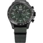 Reduzierte Grüne traser Armbanduhren aus Textil mit Chronograph-Zifferblatt 
