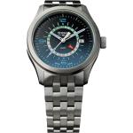 Silberne traser Armbanduhren aus Edelstahl mit GMT-Funktion mit Edelstahlarmband 