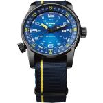 Blaue Schweizer traser Automatik Armbanduhren mit Kompass 