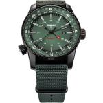 Reduzierte Grüne traser Armbanduhren aus Textil mit GMT-Funktion 