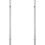 TraumGarten Sichtschutzzaun Torpfosten-Set für Doppeltor Silber, 255 cm