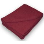 Bordeauxrote Unifarbene Betten-ABC Nachhaltige Häkeldecken & Strickdecken aus Textil maschinenwaschbar 130x170 