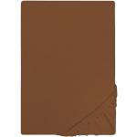 Schokoladenbraune Bio Spannbettlaken & Spannbetttücher aus Jersey maschinenwaschbar 140x200 