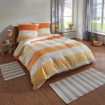 Orange Feinbiber Bettwäsche aus Baumwolle 240x220 