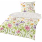 Grüne Traumschlaf Bettwäsche Sets & Bettwäsche Garnituren mit Reißverschluss aus Baumwolle 155x220 