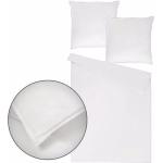 Weiße Unifarbene Traumschlaf Bettwäsche Sets & Bettwäsche Garnituren mit Reißverschluss aus Jersey 135x200 