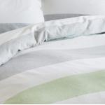 Grüne Melierte Traumschlaf Feinbiber Bettwäsche aus Baumwolle 135x200 