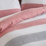 Rote Melierte Traumschlaf Feinbiber Bettwäsche aus Baumwolle 220x200 
