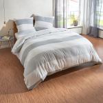 Graue Traumschlaf Feinbiber Bettwäsche aus Baumwolle 155x200 