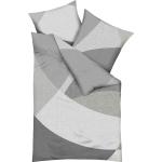 Graue Traumschlaf Biberbettwäsche mit Reißverschluss aus Baumwolle 70x90 